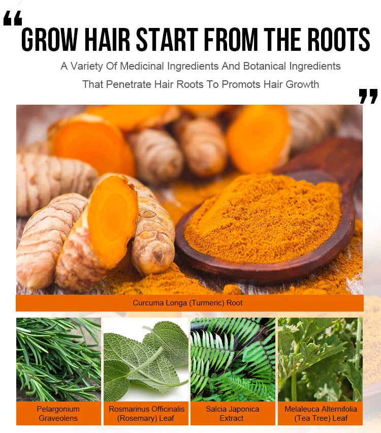 PURC PURC Ginger Hair Growth Oil – Fast Hair Loss Treatment & Hair Repair Solution Hair Growth Oil Fast Hair Loss Treatment Smoothing Repair Damaged Hair Growth Products for Men Women Hair Care