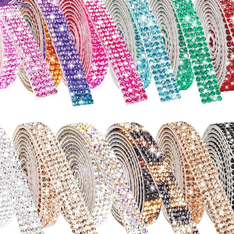 1 Yard Self-Adhesive Crystal Rhinestone Sticker Ribbon