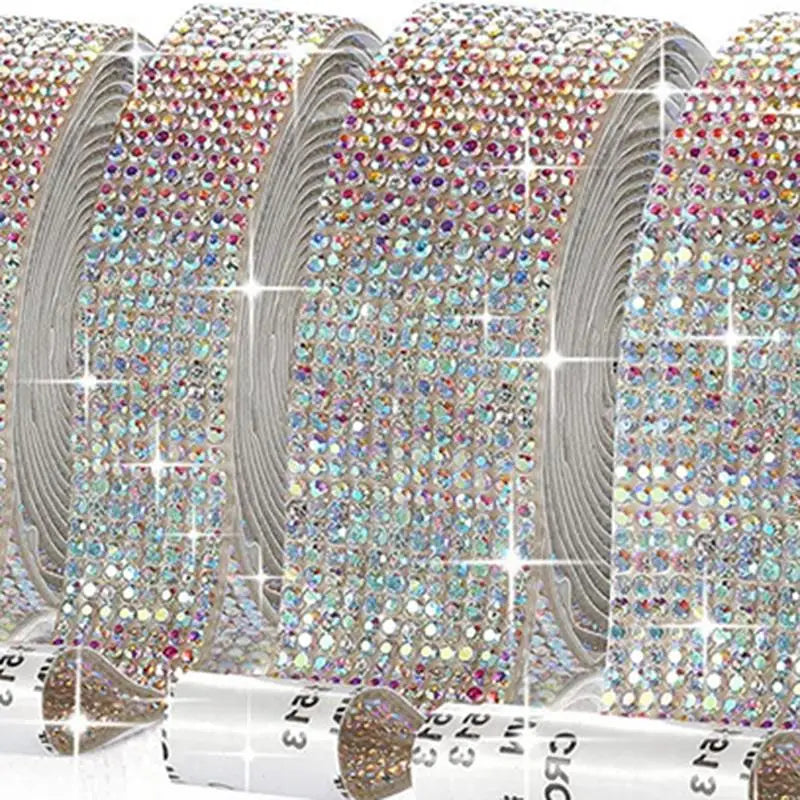 1 Yard Self-Adhesive Crystal Rhinestone Sticker Ribbon
