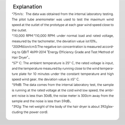 DOCO High Speed Hair Dryer – 75m/s Airflow | 200 Million Negative Ions | 110,000 RPM Motor