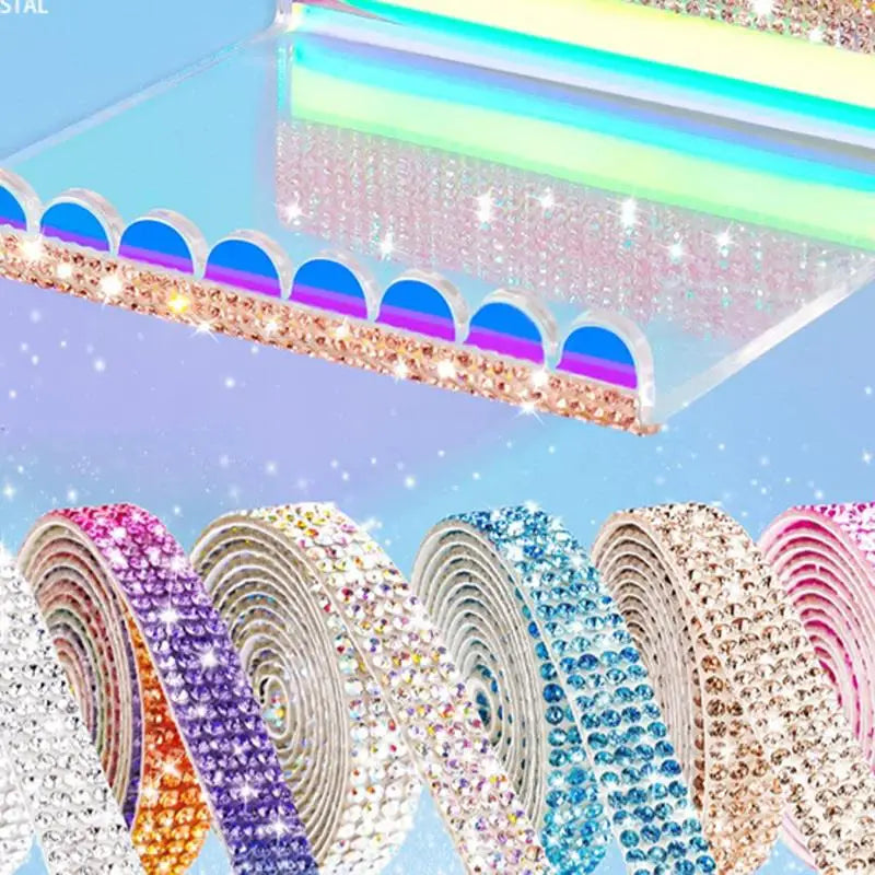 1 Yard Self-Adhesive Crystal Rhinestone Sticker Ribbon