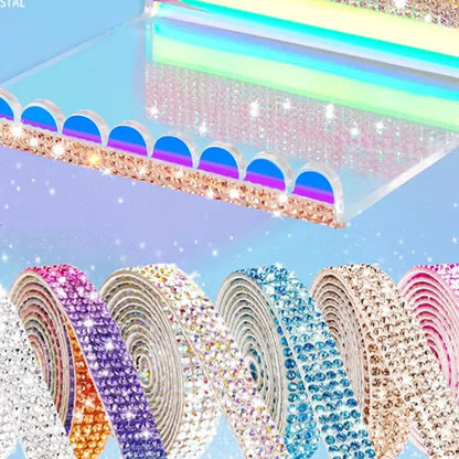 1 Yard Self-Adhesive Crystal Rhinestone Sticker Ribbon