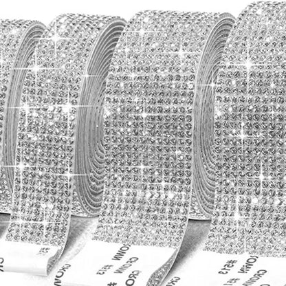 1 Yard Self-Adhesive Crystal Rhinestone Sticker Ribbon