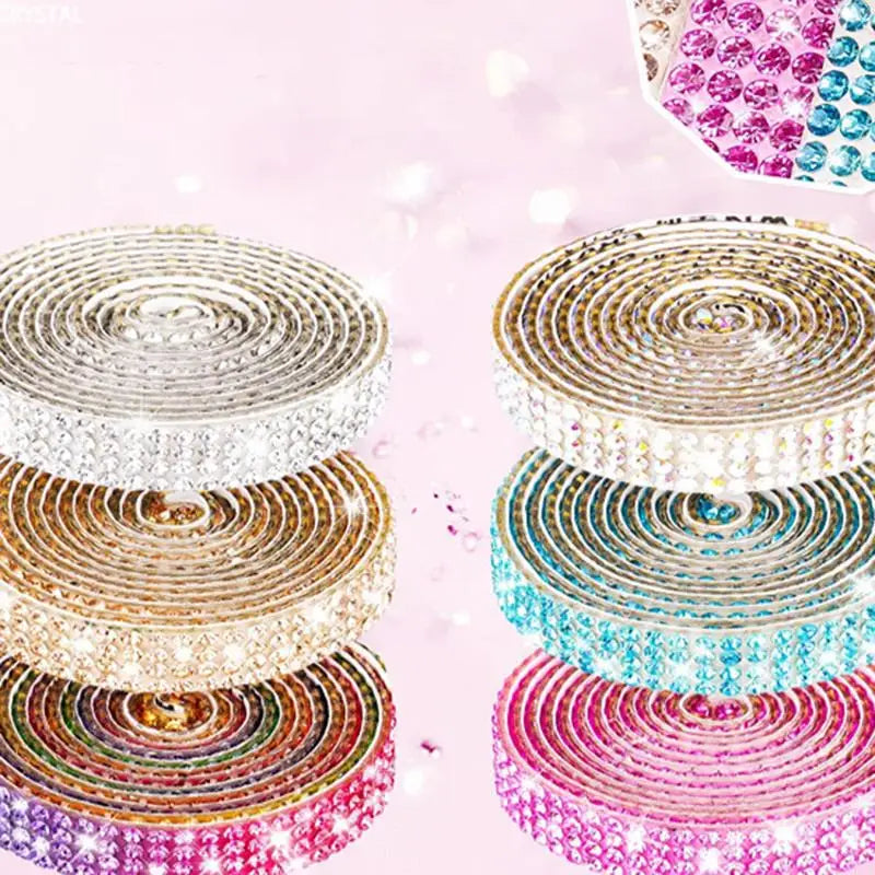 1 Yard Self-Adhesive Crystal Rhinestone Sticker Ribbon
