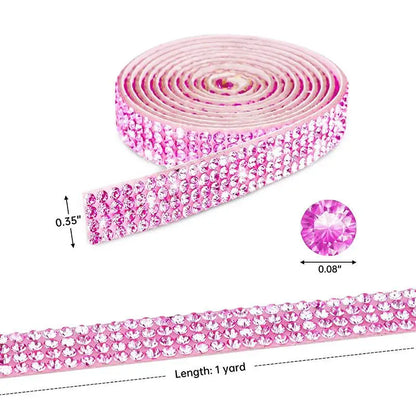 1 Yard Self-Adhesive Crystal Rhinestone Sticker Ribbon