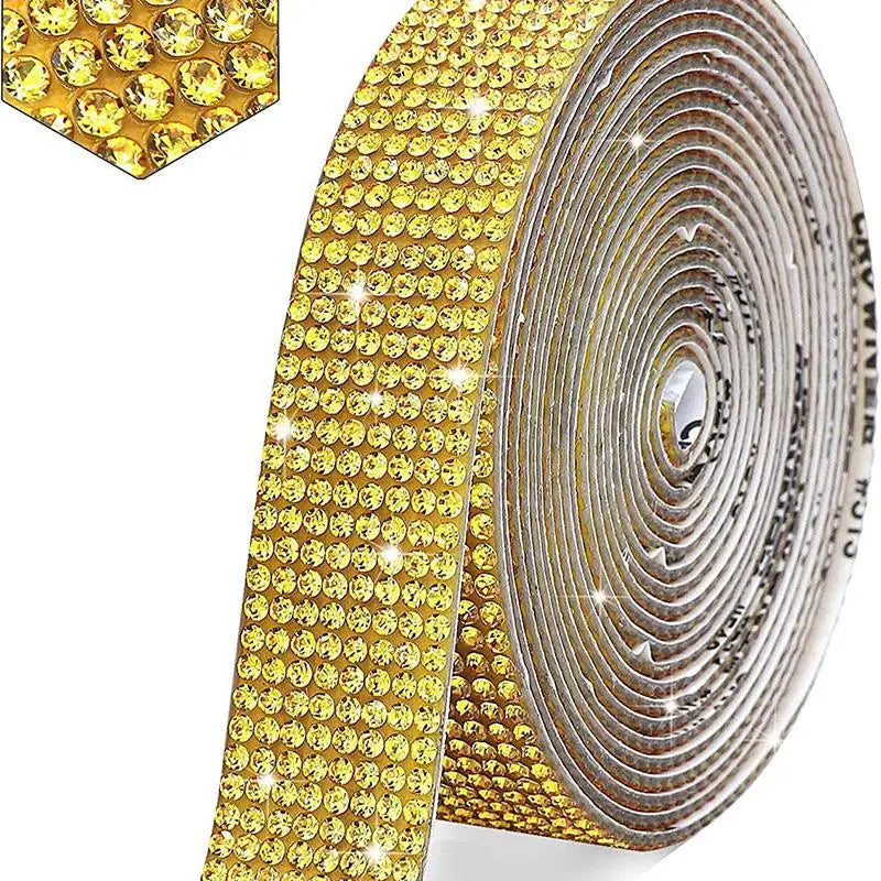 1 Yard Self-Adhesive Crystal Rhinestone Sticker Ribbon