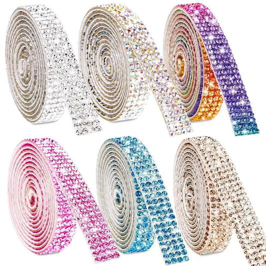 1 Yard Self-Adhesive Crystal Rhinestone Sticker Ribbon