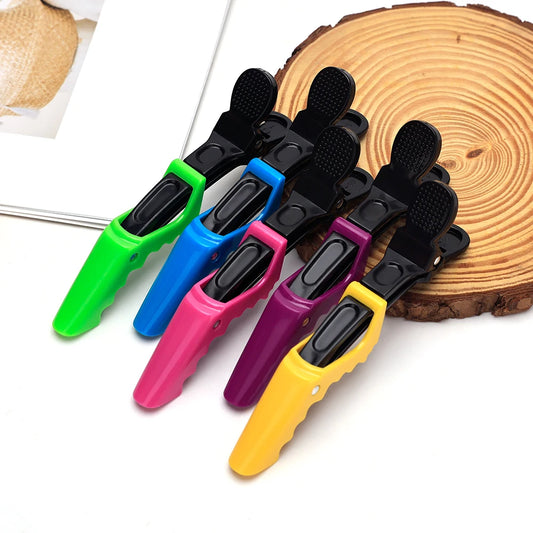 💇♀️ 5Pcs Colorful Crocodile Hair Clips – Professional Hairdressing Clamps 🌈 Strong Grip. Vibrant Colors. Salon-Quality Styling.
