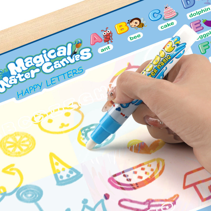 100x80CM Magic Water Drawing Mat – Reusable Doodle Coloring Mat with Magic Pens | Montessori Educational Painting Board for Kids