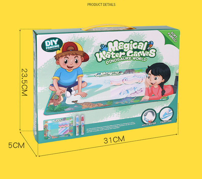 100x80CM Magic Water Drawing Mat – Reusable Doodle Coloring Mat with Magic Pens | Montessori Educational Painting Board for Kids